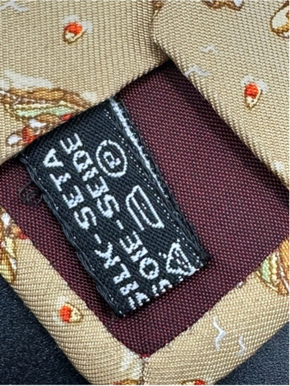 Salvatore Ferragamo Silk Tie Tan Brown Bunnies Driving a Boat Water Skiing - Picture 6 of 15